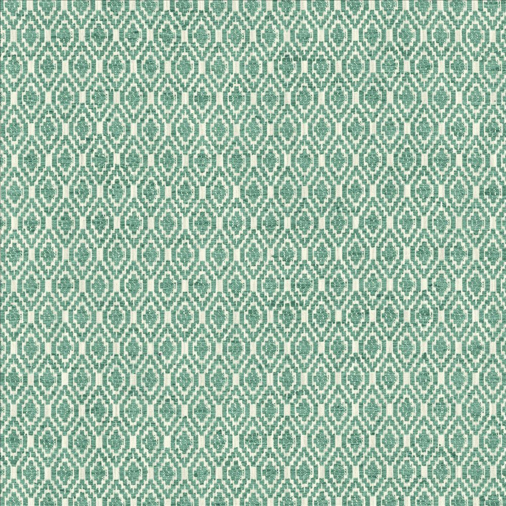 Jetsetter Spa  by Kasmir Fabric See sample 57% Polyester
43% Cotton
 INDIA 22,000 Martindale Cycles </p><p>Repeat: Horizontal: 1 inches and Vertical: 1 7/8 inches 54  - Fabric Carolina -