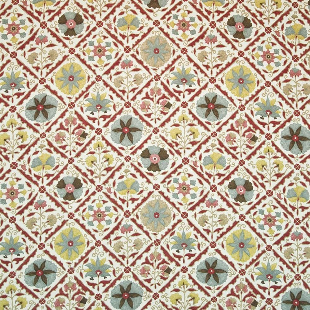 Jinga Floral Curry  by Kasmir Fabric See sample 100% Cotton
 USA 15,000 Wyzenbeek Double Rubs </p><p>Repeat: Horizontal: 27 inches and Vertical: 27 inches 54  - Fabric Carolina -