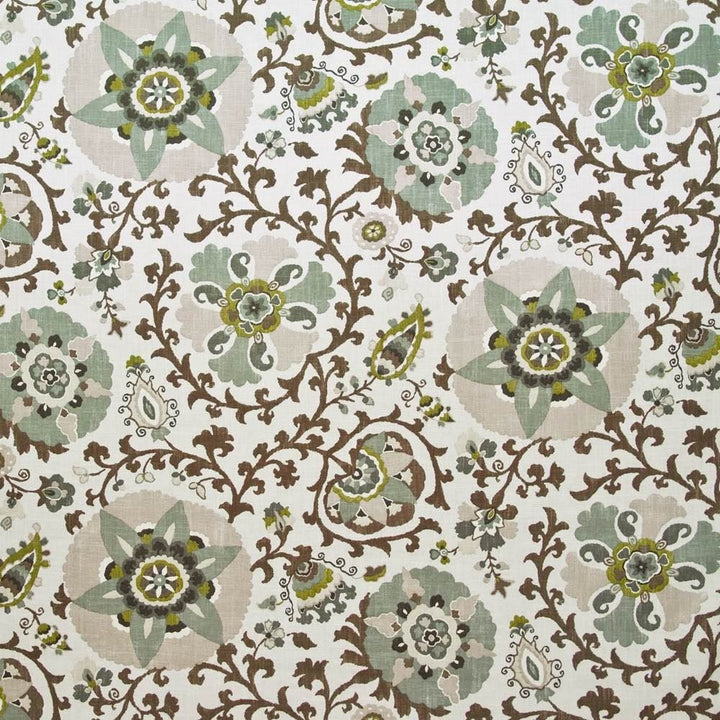 Jinga Gardens Woodland by Kasmir Fabric 1401 55% Linen 45% Rayon USA 15,000 Wyzenbeek Double Rubs Horizontal: 27 inches and Vertical: 36 inches 54 - Fabric Carolina -
