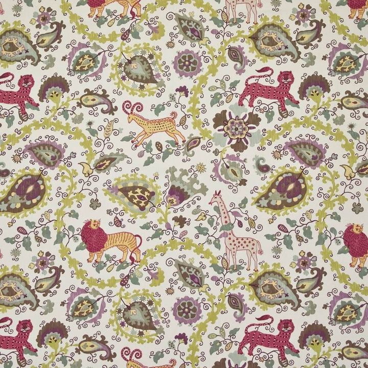 Jinga Jungle Cherry Blossom by Kasmir Fabric 1400 100% Cotton
 USA 15,000 Wyzenbeek Double Rubs Horizontal: 27 inches and Vertical: 27 inches 54 - Fabric Carolina -