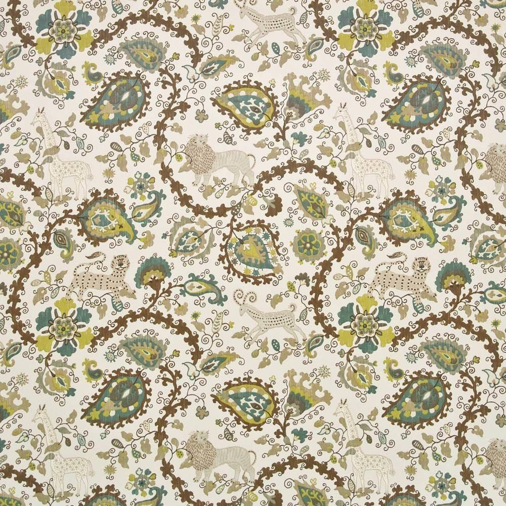 Jinga Jungle Woodland by Kasmir Fabric 1401 USA 15,000 Wyzenbeek Double Rubs H: 27 inches, V:27 inches 54 - Fabric Carolina - Kasmir