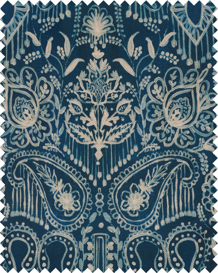 JINGO Fabric (FB00071) by Mind The Gap | FB00071 | WOODSTOCK '69 LIFESTYLE COLLECTION | Blue, White | Fabric Carolina | https://www.fabriccarolina.com/
