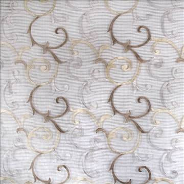 Jubliee Scroll Driftwood by Kasmir Fabric 1374 100% Polyester CHINA Not Tested H: 11 6/8 inches, V: 14 inches 106 - Fabric Carolina - Kasmir