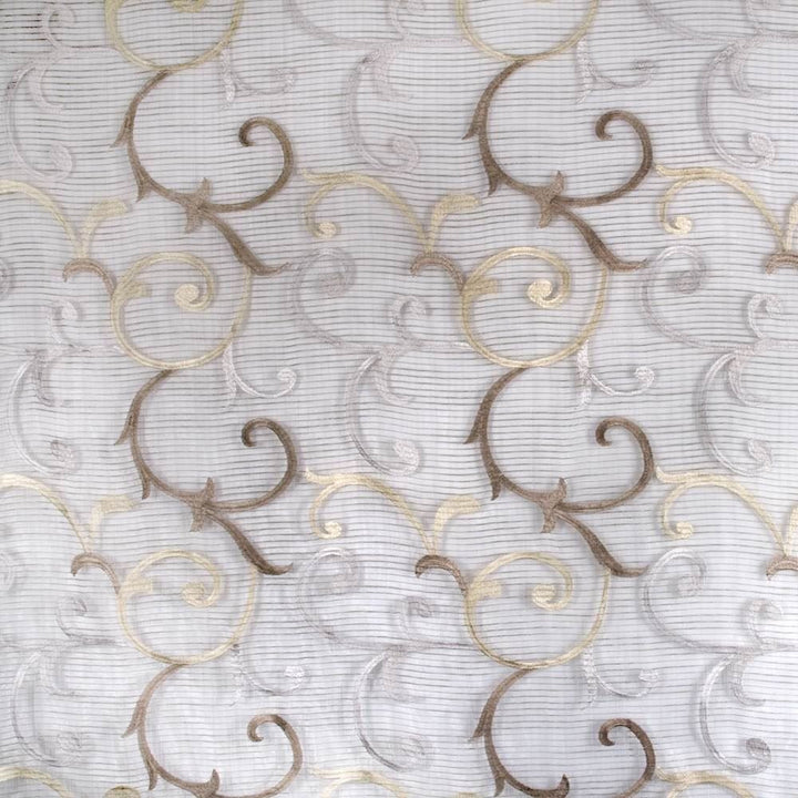 Jubliee Scroll Driftwood by Kasmir Fabric 1374 100% Polyester CHINA Not Tested Horizontal: 11 6/8 inches and Vertical: 14 inches 106 - Fabric Carolina -
