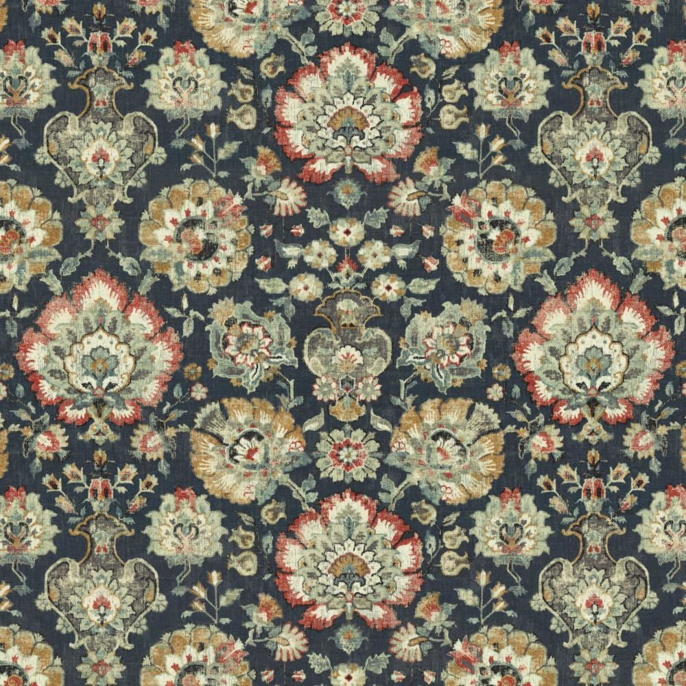 Julia Sapphire by Kasmir Fabric 5154 55% Linen
45% Viscose
 SOUTH KOREA </p><p>Repeat: Horizontal: 27 inches and Vertical: 27 inches 54 - Fabric Carolina -