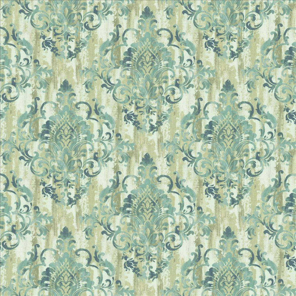 Juliette Damask Teal  by Kasmir Fabric See sample 100% Cotton
 SOUTH KOREA 15,000 Wyzenbeek Double Rubs </p><p>Repeat: Horizontal: 27 inches and Vertical: 24 6/8 inches 54  - Fabric Carolina -