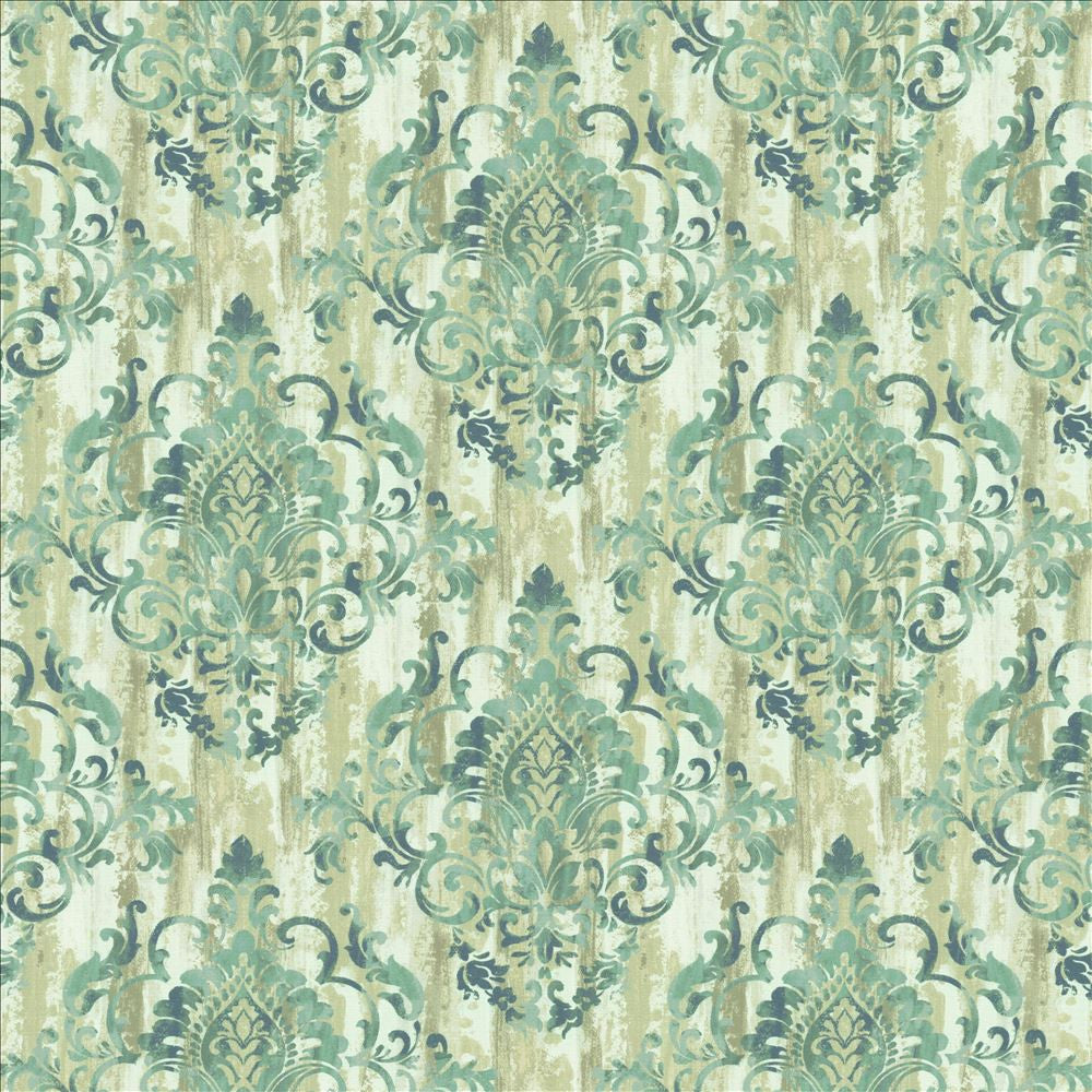 Juliette Damask Teal by Kasmir Fabric 1453 100% Cotton
 SOUTH KOREA 15,000 Wyzenbeek Double Rubs </p><p>Repeat: Horizontal: 27 inches and Vertical: 24 6/8 inches 54 - Fabric Carolina -