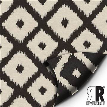 Jumba Ikat Onyx by Kasmir Fabric 1386 69% Polyester 31% Cotton CHINA 27,000 Wyzenbeek Double Rubs H: 3 4/8 inches, V: 3 4/8 inches 56 - 57 - Fabric Carolina - Kasmir