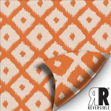 Jumba Ikat Pumpkin by Kasmir Fabric 1387 69% Polyester 31% Cotton CHINA 27,000 Wyzenbeek Double Rubs H: 3 4/8 inches, V: 3 4/8 inches 56 - 57 - Fabric Carolina - Kasmir