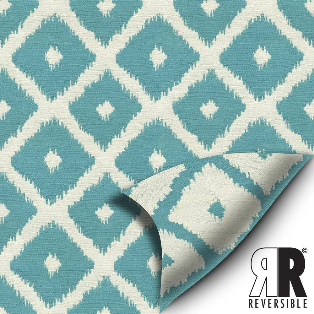 Jumba Ikat Water by Kasmir Fabric 1388 CHINA 27,000 Wyzenbeek Double Rubs H: 3 4/8 inches, V:3 4/8 inches 56 - 57 - Fabric Carolina - Kasmir