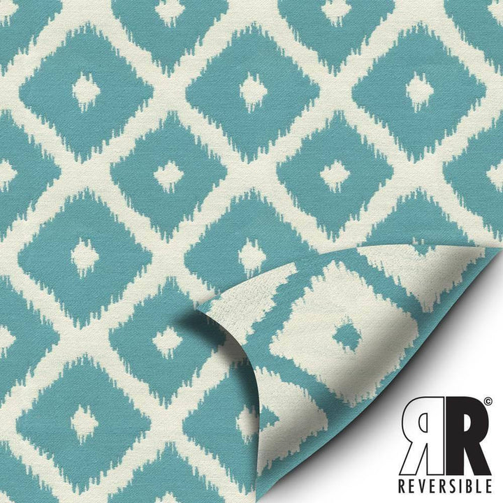 Jumba Ikat Water by Kasmir Fabric 1388 CHINA 27,000 Wyzenbeek Double Rubs H: 3 4/8 inches, V:3 4/8 inches 56 - 57 - Fabric Carolina - Kasmir