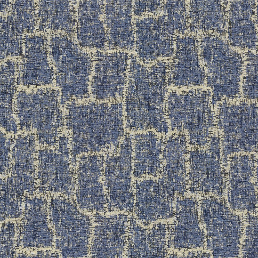 Justified Blue by Kasmir Fabric 1454 57% Polyester
29% Cotton
14% Rayon
 USA </p><p>Repeat: Horizontal: 14 1/8 inches and Vertical: 14 4/8 inches 54 - Fabric Carolina -