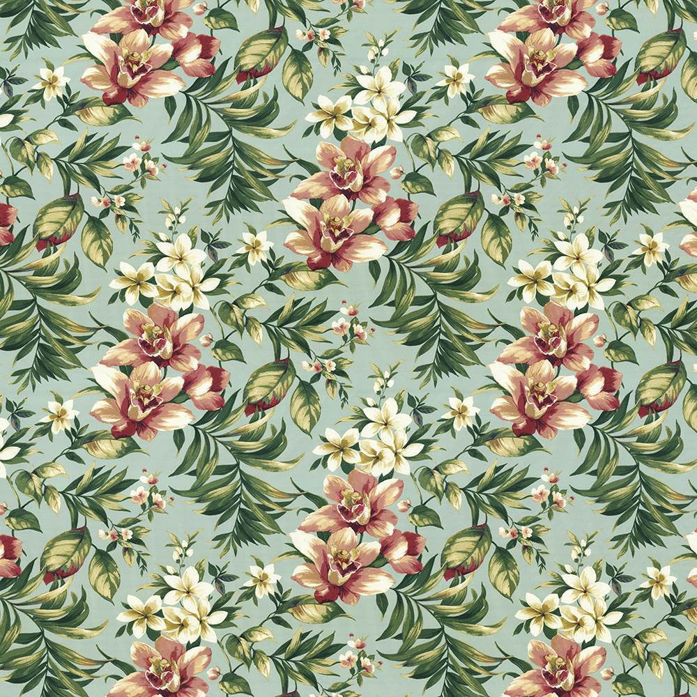 Kaanapali Capri Blue by Kasmir Fabric 5082 100% Cotton
 SOUTH KOREA </p><p>Repeat: Horizontal: 27 inches and Vertical: 25 2/8 inches 54 - Fabric Carolina -