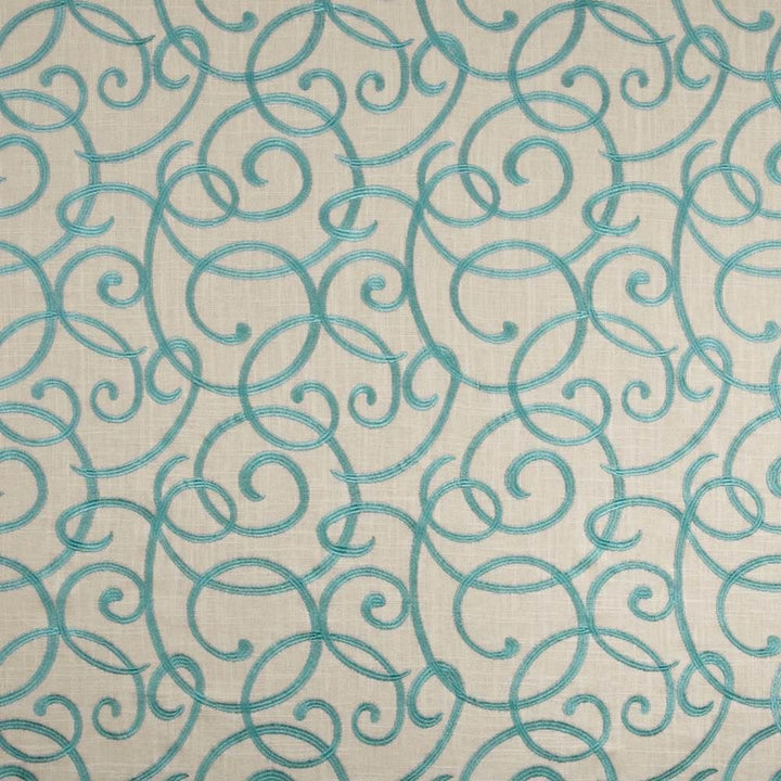 Kabuki Linen Turquoise by Kasmir Fabric 1406 57% Rayon
43% Linen
 CHINA 6,000 Wyzenbeek Double Rubs </p><p>Repeat: Horizontal: 10 inches and Vertical: 11 4/8 inches 54 - Fabric Carolina -