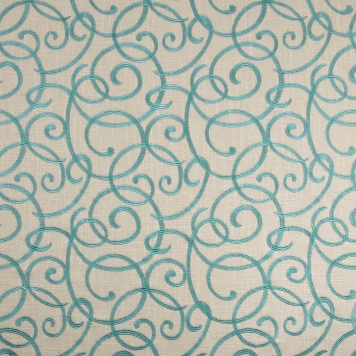 Kabuki Linen Turquoise by Kasmir Fabric 1406 CHINA 6,000 Wyzenbeek Double Rubs H: 10 inches, V:11 4/8 inches 54 - Fabric Carolina - Kasmir