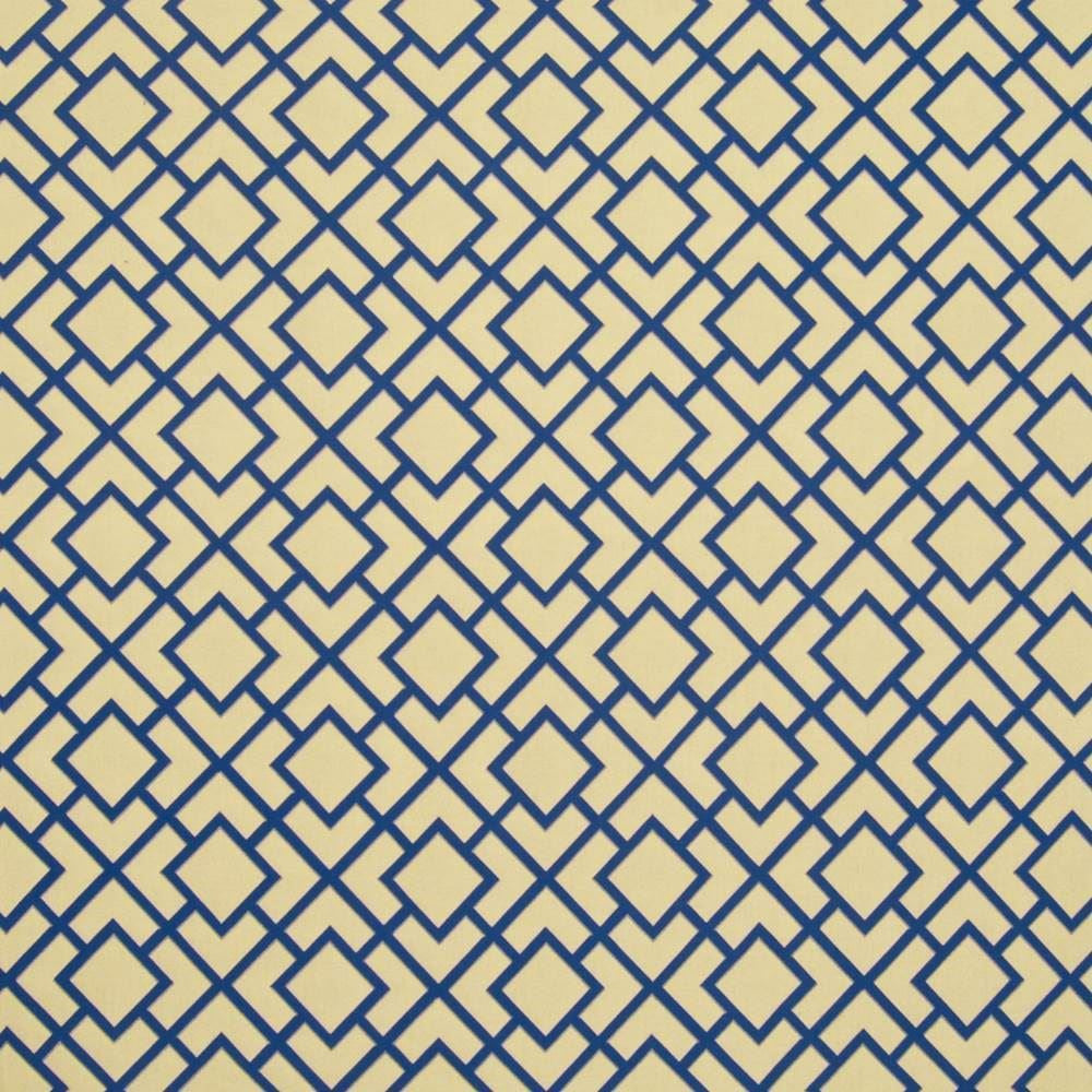 Kahala Fret Io Indigo by Kasmir Fabric 1395 100% High UV Polyester
 USA 27,000 Wyzenbeek Double Rubs Horizontal: 6 6/8 inches and Vertical: 6 6/8 inches 53 - Fabric Carolina -