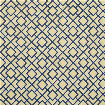 Kahala Fret Io Indigo by Kasmir Fabric 1395 100% High UV Polyester USA 27,000 Wyzenbeek Double Rubs H: 6 6/8 inches, V: 6 6/8 inches 53 - 54 - Fabric Carolina - Kasmir
