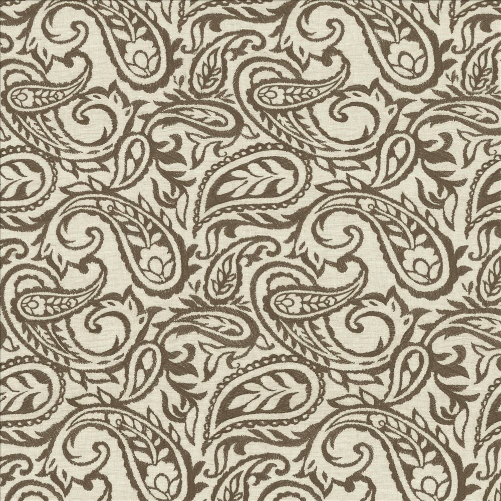 Kahala Paisley Earth by Kasmir Fabric 1450 52% Linen
48% Cotton
 INDIA Not Tested </p><p>Repeat: Horizontal: 17 inches and Vertical: 14 7/8 inches 51 - Fabric Carolina -