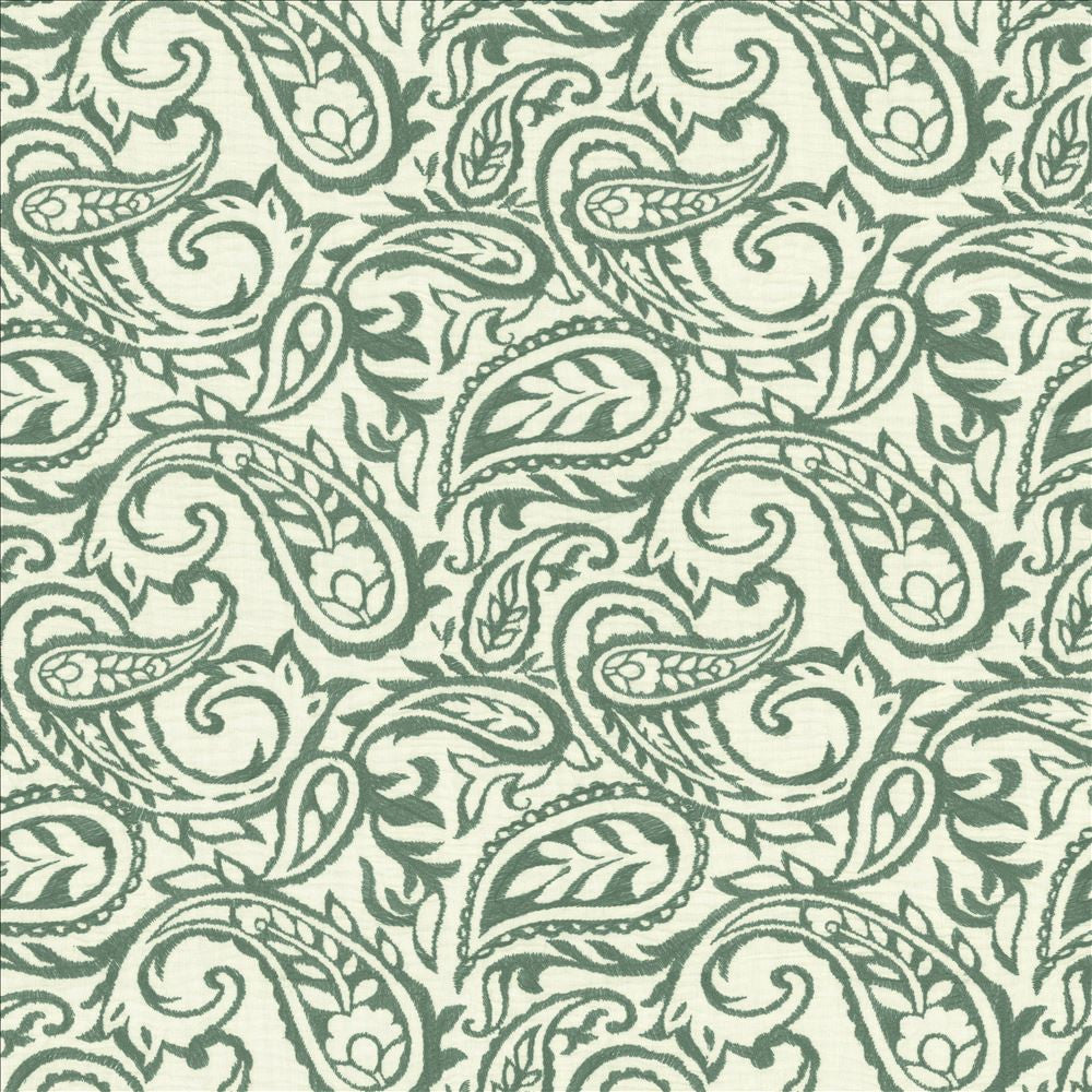 Kahala Paisley Marine by Kasmir Fabric 1450 52% Linen
48% Cotton
 INDIA Not Tested Horizontal: 17 inches and Vertical: 14 7/8 inches 51 - Fabric Carolina -
