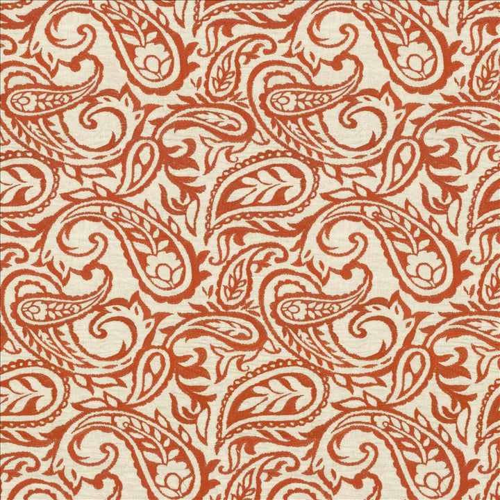 Kahala Paisley Paprika by Kasmir Fabric 1450 52% Linen
48% Cotton
 INDIA </p><p>Repeat: Horizontal: 17 inches and Vertical: 14 7/8 inches 51 - Fabric Carolina -