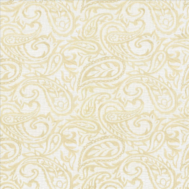 Kahala Paisley Pearl by Kasmir Fabric 1450 52% Linen 48% Cotton INDIA Not Tested Horizontal: 17 inches and Vertical: 14 7/8 inches 54 - Fabric Carolina -