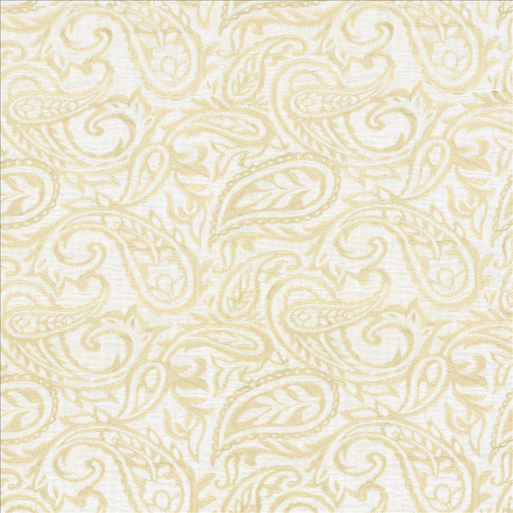 Kahala Paisley Pearl by Kasmir Fabric 1450 52% Linen
48% Cotton
 INDIA </p><p>Repeat: Horizontal: 17 inches and Vertical: 14 7/8 inches 51 - Fabric Carolina -