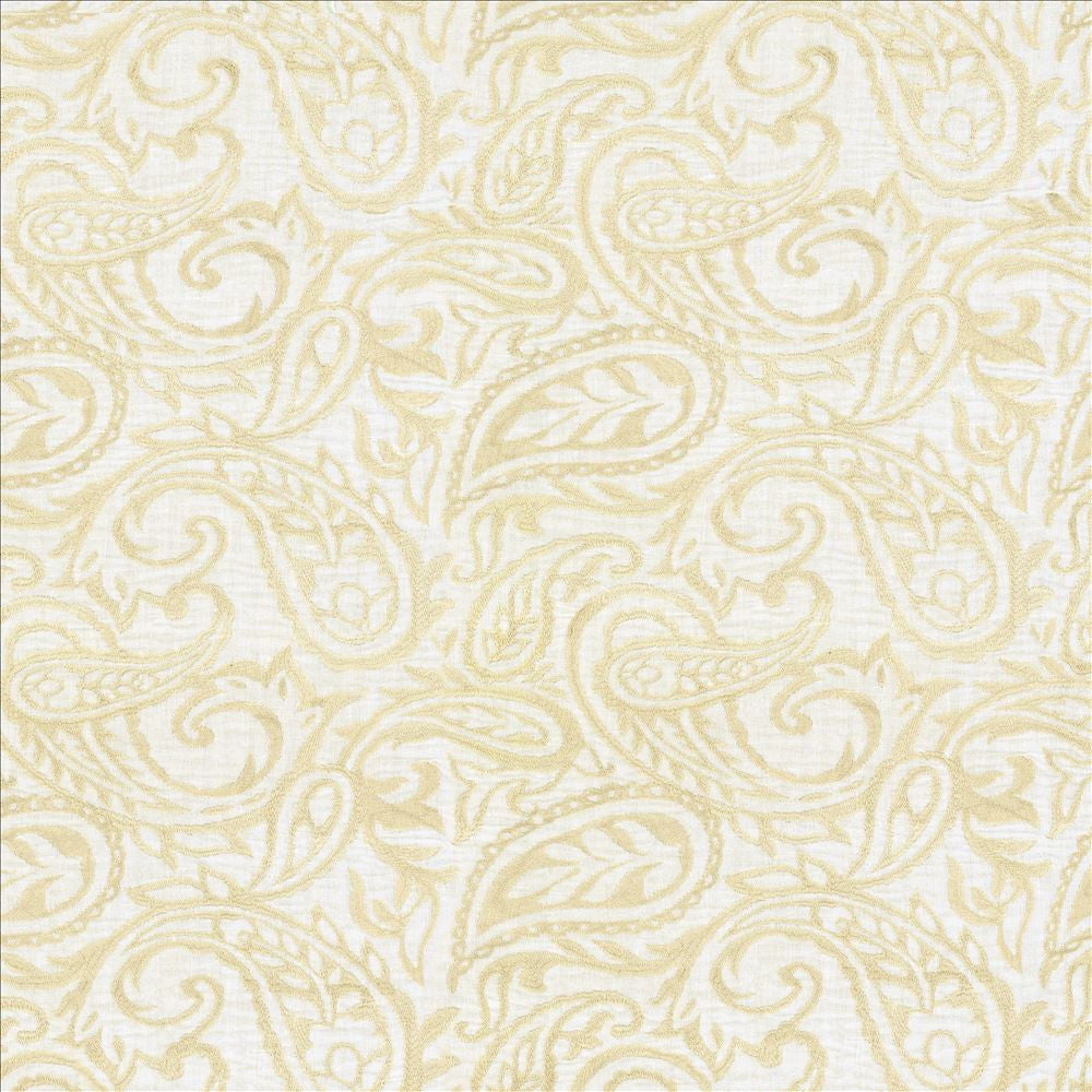 Kahala Paisley Pearl by Kasmir Fabric 1450 52% Linen
48% Cotton
 INDIA Not Tested </p><p>Repeat: Horizontal: 17 inches and Vertical: 14 7/8 inches 51 - Fabric Carolina -