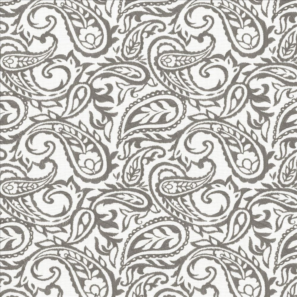 Kahala Paisley Storm by Kasmir Fabric 1450 52% Linen 48% Cotton INDIA Not Tested Horizontal: 17 inches and Vertical: 14 7/8 inches 54 - Fabric Carolina -