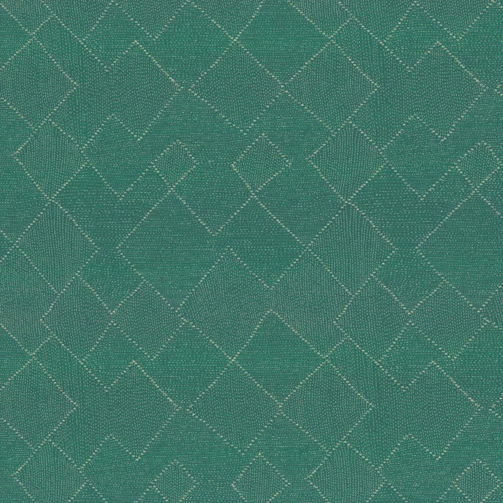 Kantha Quilt Jade by Kasmir Fabric 5135 64% Cotton
36% Polyester
 USA </p><p>Repeat: Horizontal: 25 2/8 inches and Vertical: 24 6/8 inches 54 - Fabric Carolina -