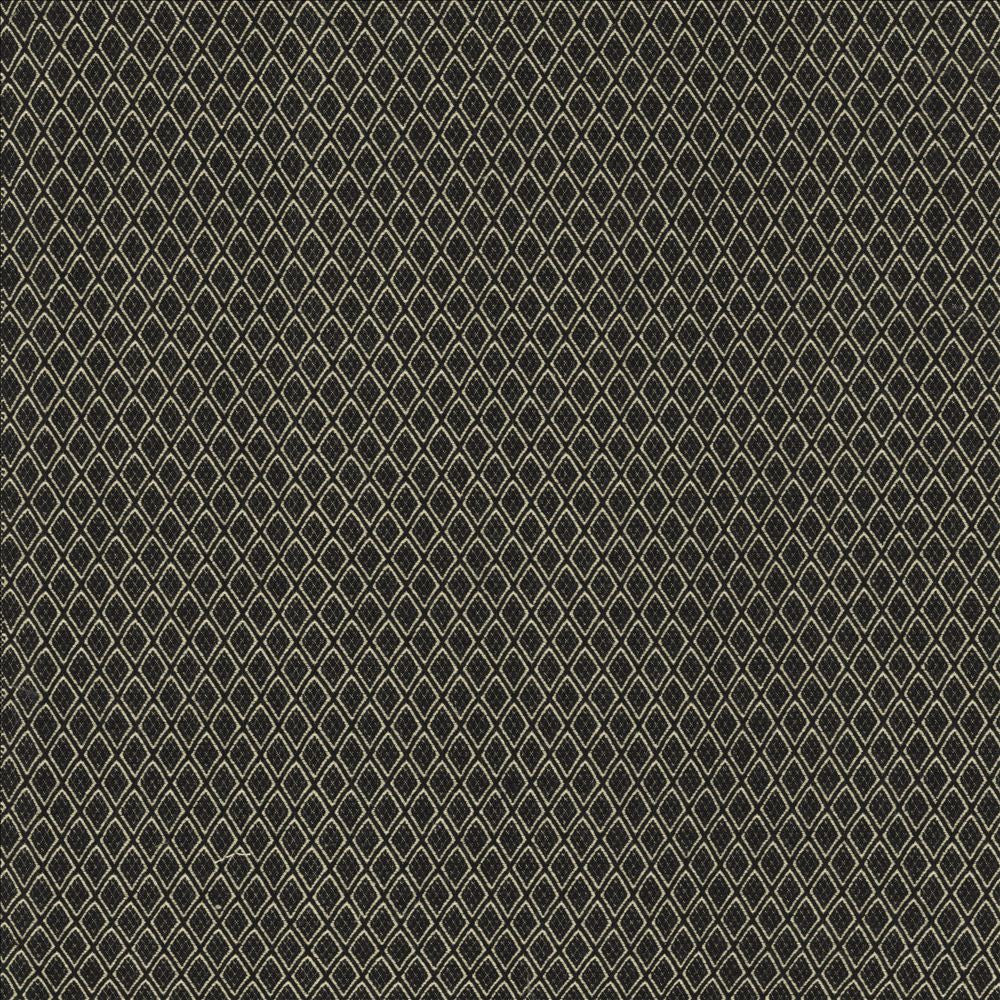 Karat Black  by Kasmir Fabric See sample 100% Cotton
 CHINA 3,000 Wyzenbeek Double Rubs </p><p>Repeat: Horizontal: 5/8 inches and Vertical: 7/8 inches 54  - Fabric Carolina -