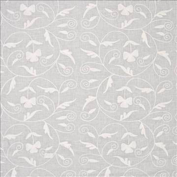 Kashida Snow by Kasmir Fabric 1374 100% Linen Embroidery Contents 100% Rayon INDIA Not Tested H: 16 inches, V: 15 4/8 inches 54 - Fabric Carolina - Kasmir