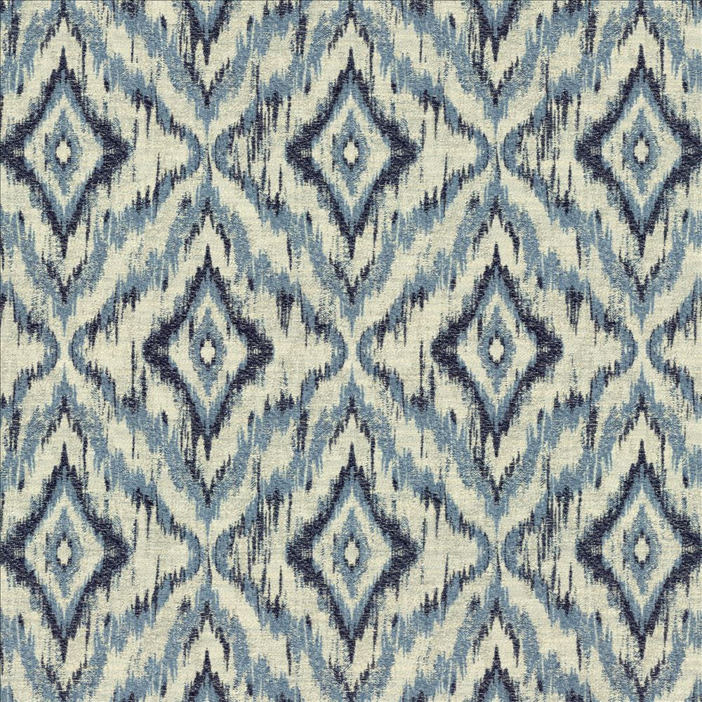 Katir Blue by Kasmir Fabric 5143 57% Polyester
43% Cotton
 INDIA </p><p>Repeat: Horizontal: 6 7/8 inches and Vertical: 9 5/8 inches 55 - Fabric Carolina -