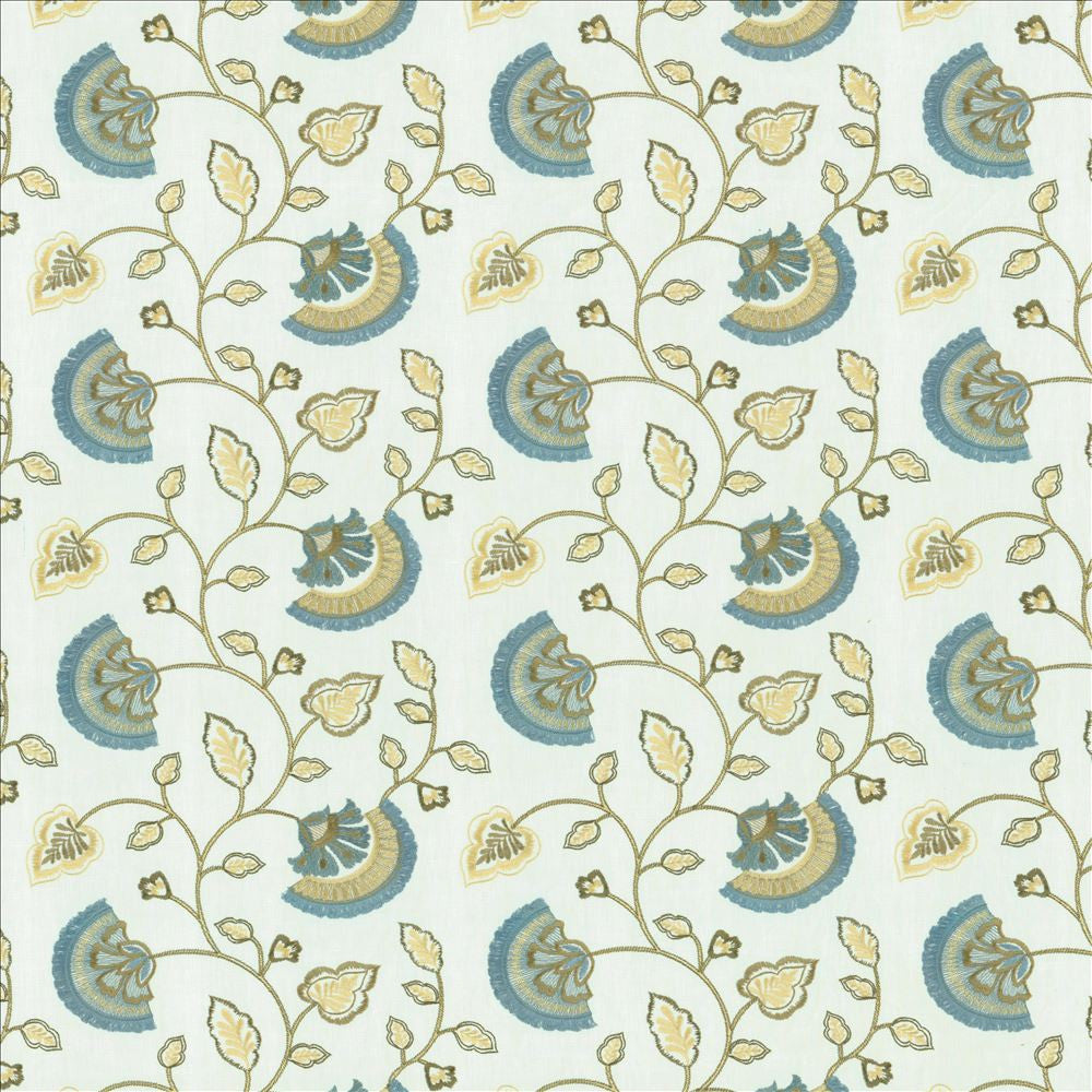 Kay Jewel by Kasmir Fabric 5156 52% Cotton 48% Polyester INDIA 30,000 Wyzenbeek Double Rubs Horizontal: 13 inches and Vertical: 9 1/8 inches 55 - Fabric Carolina -