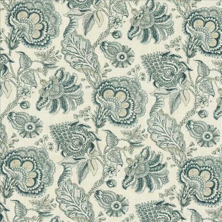 Kendari Blue Danube  by Kasmir Fabric 1477 55% Linen 45% Viscose  SOUTH KOREA  </p><p>Repeat: Horizontal: 27 6/8 inches and Vertical: 24 4/8 inches 56  - Fabric Carolina -