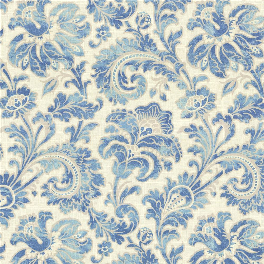 Kenilworth Matisse Blue by Kasmir Fabric 5081 55% Linen 45% Rayon CHINA 12,000 Wyzenbeek Double Rubs Horizontal: 13 6/8 inches and Vertical: 16 6/8 inches 54 - 55 - Fabric Carolina -