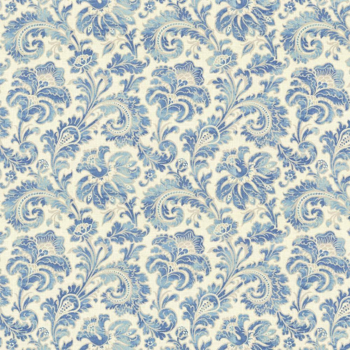 Kenilworth Matisse Blue by Kasmir Fabric 5081 55% Linen
45% Rayon
 CHINA </p><p>Repeat: Horizontal: 13 6/8 inches and Vertical: 16 6/8 inches 54 - 55 - Fabric Carolina -