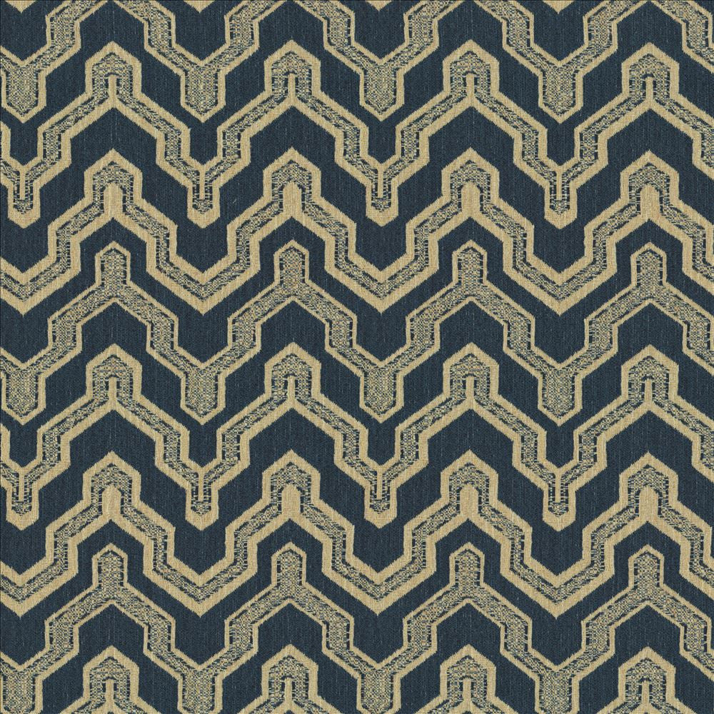 Kenosha Indigo by Kasmir Fabric 5143 43% Acrylic
33% Polyester
12% Rayon
12% Olefin
 USA </p><p>Repeat: Horizontal: 4 2/8 inches and Vertical: 7 1/8 inches 54 - Fabric Carolina -