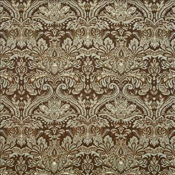 Kenswick Damask Chocolate by Kasmir Fabric 1403 100% Polyester CHINA Not Tested H: 14 5/8 inches, V: 21 6/8 inches 54 - 55 - Fabric Carolina - Kasmir