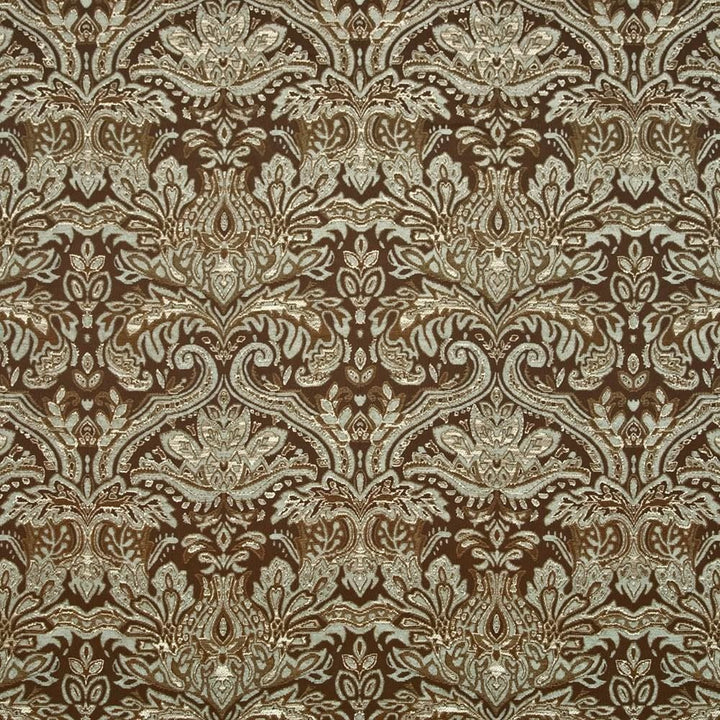Kenswick Damask Chocolate by Kasmir Fabric 1403 100% Polyester CHINA Not Tested Horizontal: 14 5/8 inches and Vertical: 21 6/8 inches 54 - 55 - Fabric Carolina -