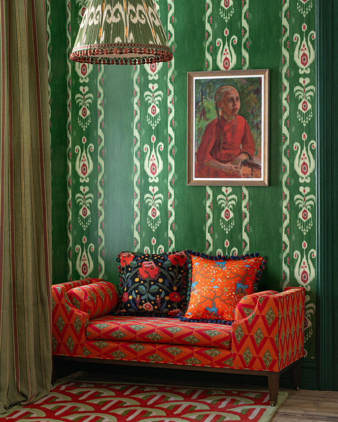 Mind The Gap Wallpaper KIRALY Emerald Wallpaper (WP30272) - Fabric Carolina