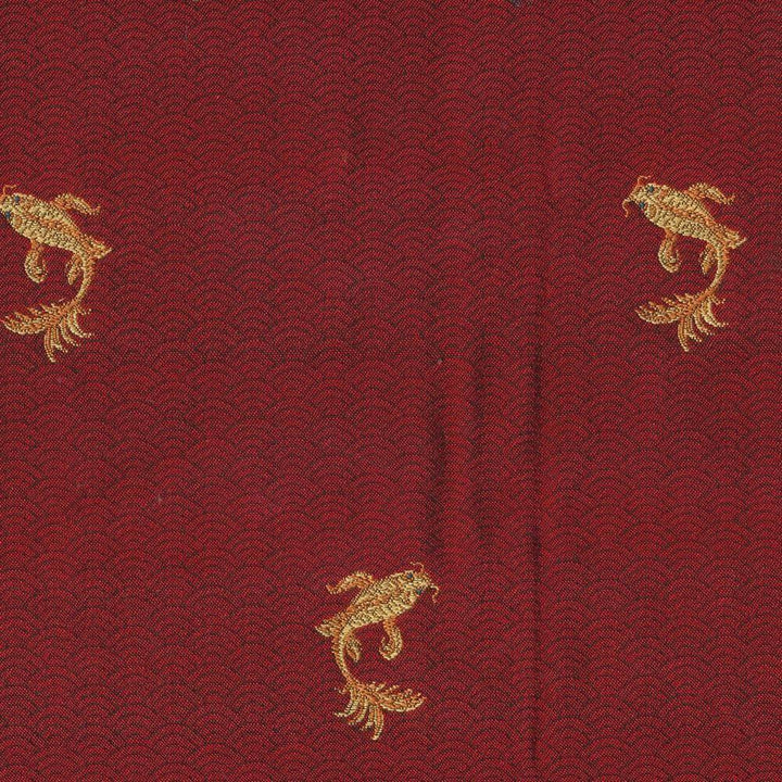 Koi Pond Garnet by Kasmir Fabric 1404 USA 54,000 Wyzenbeek Double Rubs H: 6 6/8 inches, V:8 1/8 inches 54 - 56 - Fabric Carolina - Kasmir