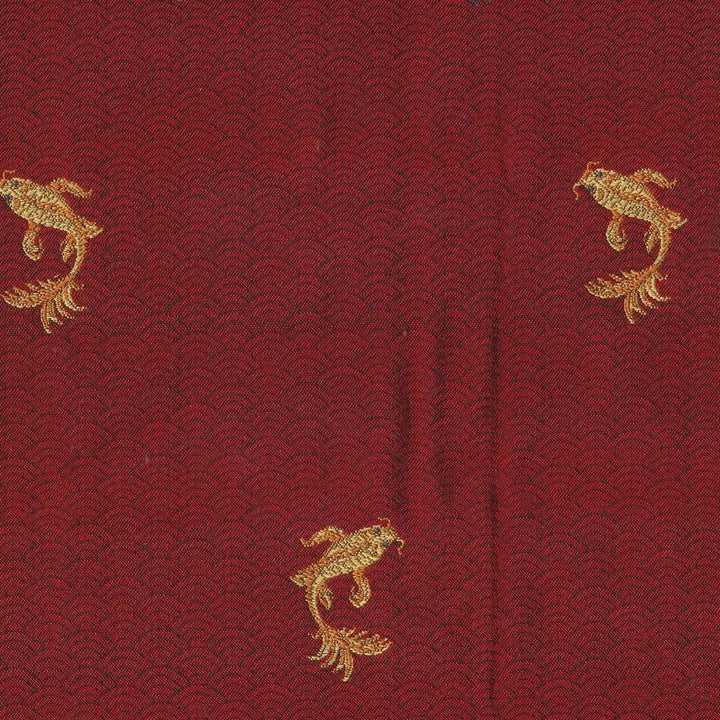 Koi Pond Garnet by Kasmir Fabric 1404 67% Rayon
33% Polyester
 USA 54,000 Wyzenbeek Double Rubs </p><p>Repeat: Horizontal: 6 6/8 inches and Vertical: 8 1/8 inches 54 - Fabric Carolina -