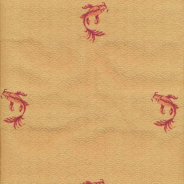 Koi Pond Saffron by Kasmir Fabric 1404 USA 54,000 Wyzenbeek Double Rubs H: 6 6/8 inches, V:8 1/8 inches 54 - 56 - Fabric Carolina - Kasmir