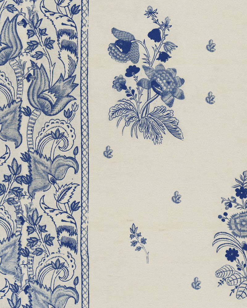 KOROND FLORAL Indigo Wallpaper (WP30024) by Mind The Gap | WP30024 | TRANSYLVANIAN ROOTS | 1 roll x 20.5 x 393.7 in | 0.52m / 20.5in | 10m / 393.7in | 5.20mp | 50cm / 19.6in | Indigo, Taupe | Satin Matte | Paste the wall | 1-roll in a box | Fabric Carolina | https://www.fabriccarolina.com/