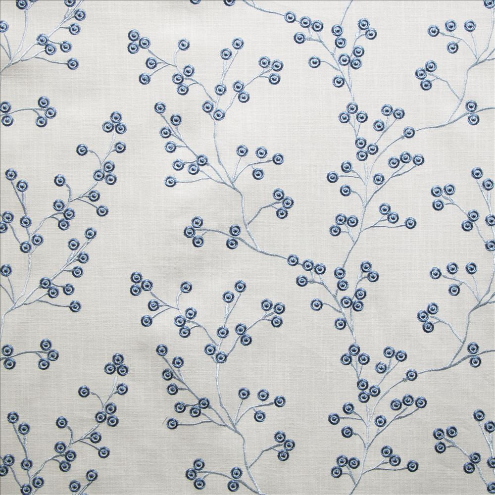 Kretinga Cornflower  by Kasmir Fabric 1477 73% Cotton 27% Polyester  INDIA  </p><p>Repeat: Horizontal: 18 2/8 inches and Vertical: 9 4/8 inches 54  - Fabric Carolina -