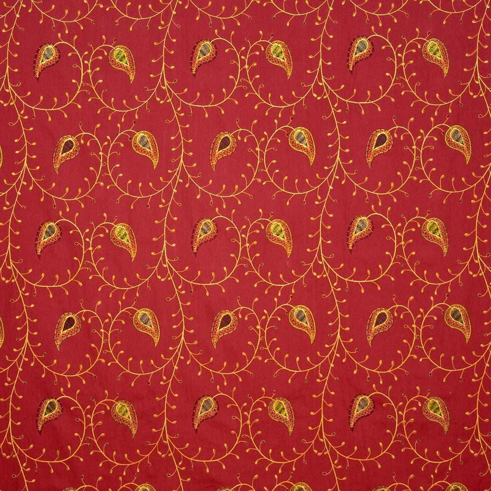 Kumaru Vine Amaryllis by Kasmir Fabric 1400 100% Cotton CHINA 3,000 Wyzenbeek Double Rubs Horizontal: 13 4/8 inches and Vertical: 15 2/8 inches 55 - Fabric Carolina -