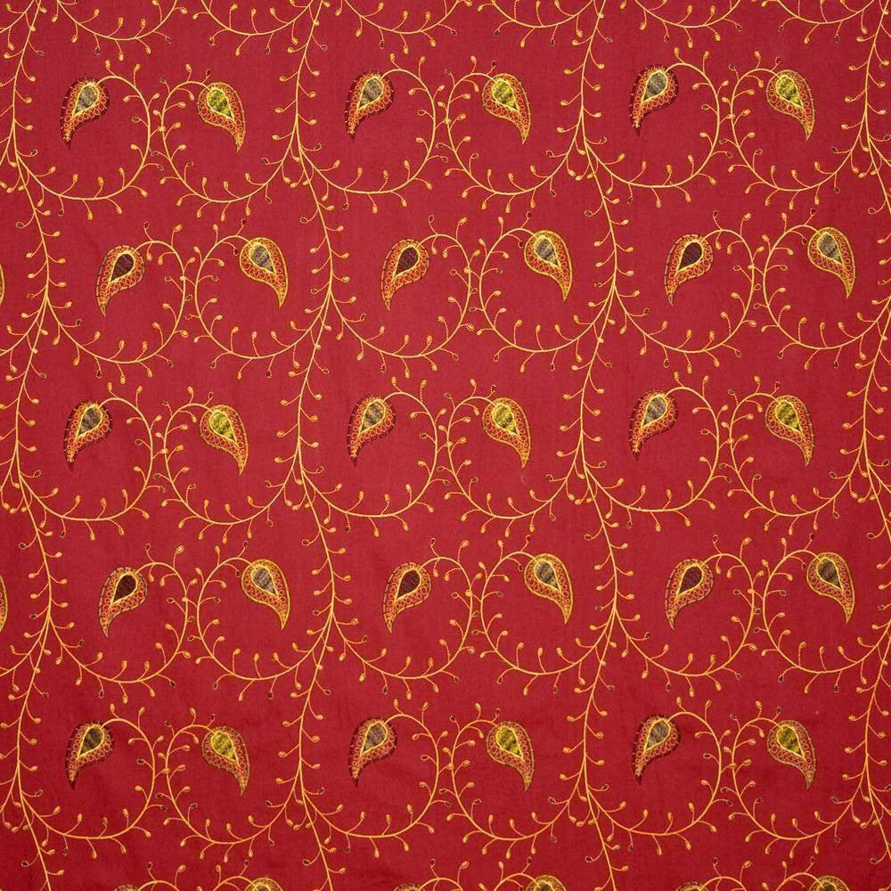 Kumaru Vine Amaryllis by Kasmir Fabric 1400 CHINA 3,000 Wyzenbeek Double Rubs H: 13 4/8 inches, V:15 2/8 inches 55 - Fabric Carolina - Kasmir