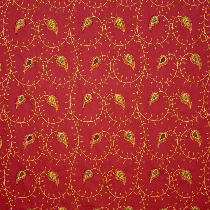 Kumaru Vine Amaryllis by Kasmir Fabric 1400 CHINA 3,000 Wyzenbeek Double Rubs H: 13 4/8 inches, V:15 2/8 inches 55 - Fabric Carolina - Kasmir