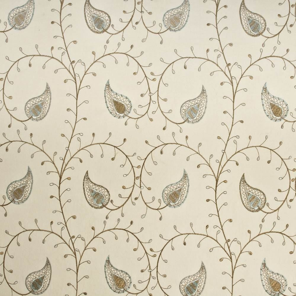 Kumaru Vine Mineral by Kasmir Fabric 1401 100% Cotton CHINA 3,000 Wyzenbeek Double Rubs Horizontal: 13 4/8 inches and Vertical: 15 2/8 inches 55 - Fabric Carolina -