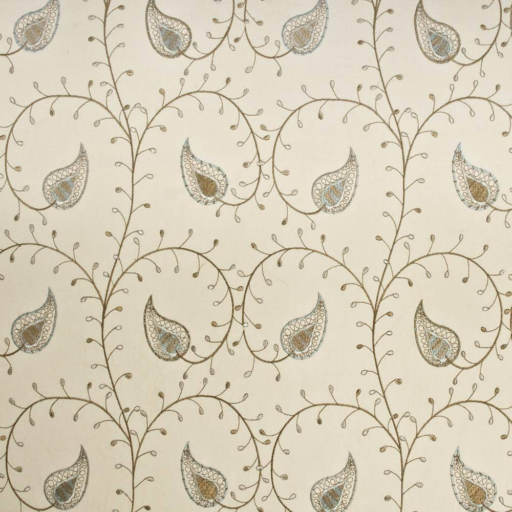 Kumaru Vine Mineral by Kasmir Fabric 1401 CHINA 3,000 Wyzenbeek Double Rubs H: 13 4/8 inches, V:15 2/8 inches 55 - Fabric Carolina - Kasmir